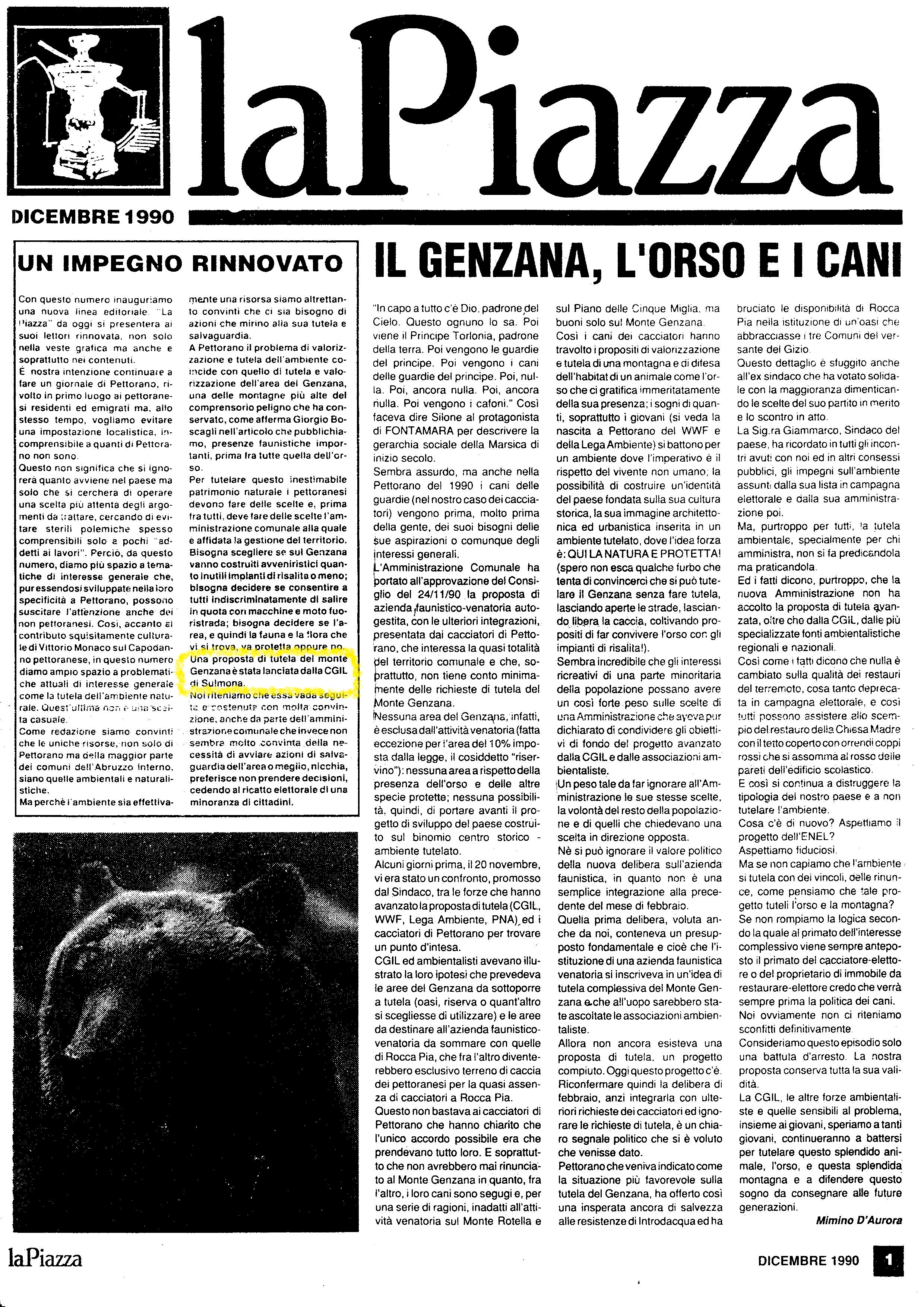 1990.12.01. La Piazza. Risposta alla delibera AFV e articolo Boscagli.1